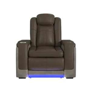 Lantana Power Motion Recliner with Power Headrest, Led, wireless charger and Cup holder in Rocky Bro