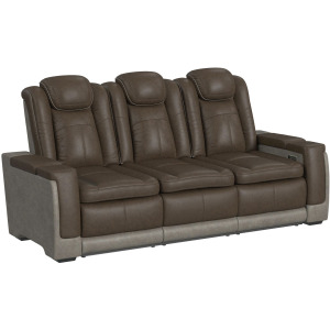 Lantana Power Motion Sofa with Power Headrest, Led, DDT, reading light and PWS in Rocky Brown/Grey