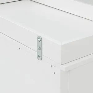 Lauren Crib and Dresser with Topper in White