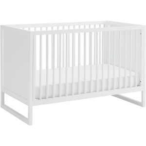 Lauren Crib and Dresser with Topper in White