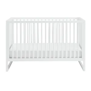 Lauren Crib and Dresser with Topper in White