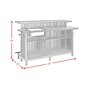 Leilani Bar Table in White