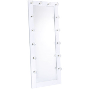 Lindy Floor Mirror with Lights in White