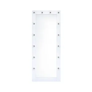 Lindy Floor Mirror with Lights in White