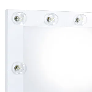 Lindy Floor Mirror with Lights in White