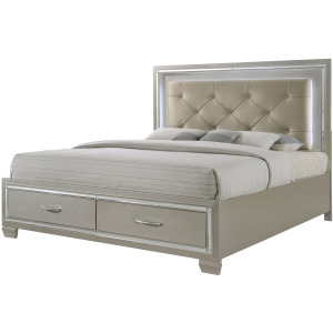 Platinum King Platform Storage Bed