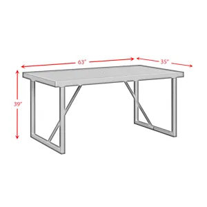 Luffy Dining Table with Parasol Hole in Black