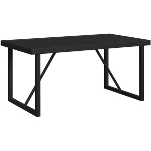 Luffy Dining Table with Parasol Hole in Black