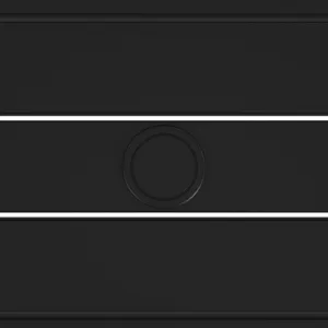 Luffy Dining Table with Parasol Hole in Black