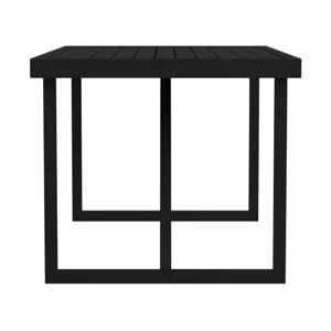 Luffy Dining Table with Parasol Hole in Black