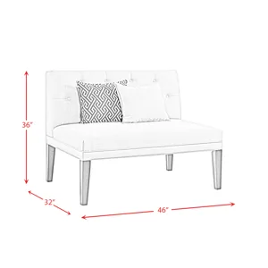 Maddox Dining Loveseat w/Five Pillows
