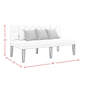 Maddox Dining Sofa w/Seven Pillows