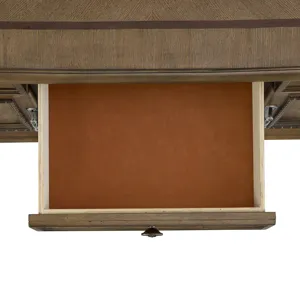Madison Park Server and Hutch with LED in Walnut
