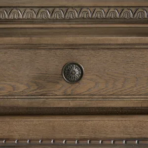 Madison Park Server and Hutch with LED in Walnut