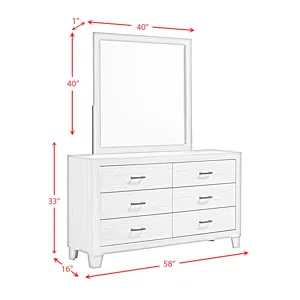 Makayla Dresser and Mirror in Natural