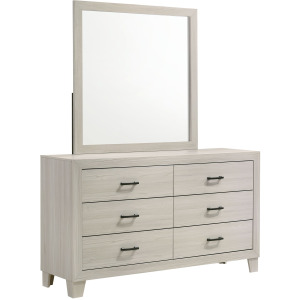 Makayla Dresser and Mirror in Natural