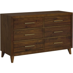 Malia 6-Drawer Dresser in Walnut