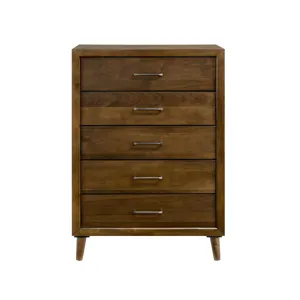 Malibu 5-Drawer Chest in Walnut