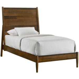 Malibu Twin Panel Bed in Walnut