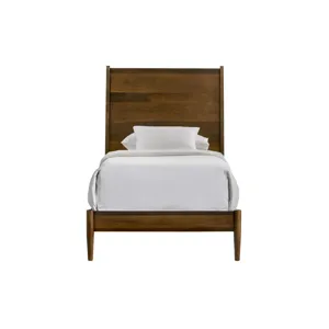 Malibu Twin Panel Bed in Walnut