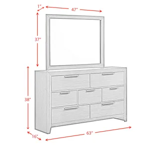 Malika Dresser & Mirror Grey