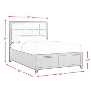 Malika Queen Storage Bed