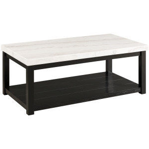 Marcello White Rectangular Coffee Table W/ Casters ISTA3 Packaging