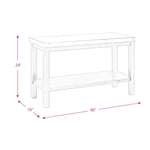 Marcello White Sofa Table ISTA3 Packaging