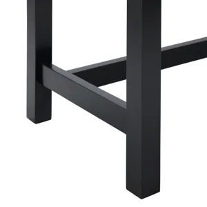 Marco Bar Table Set Single Pack in White Top (Table + 3 Stool in Blue Velvet)