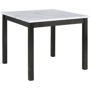 Marco 5pc Counter Set Single Pack in White Top (Counter + 4 Chair in Blue Velvet)