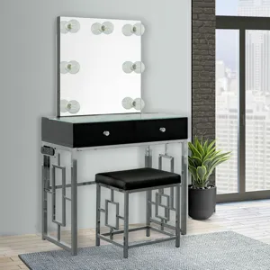Margo Dressing Table W/ Power / Mirror / Stool & Light