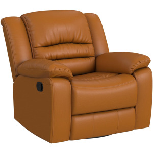 Marisol Motion Recliner with Glider Swivel in Aviarah Tangerine