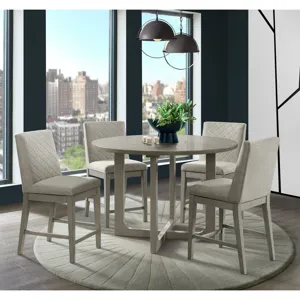 Marly Round Counter Table W/ Lazy Susan in Grey