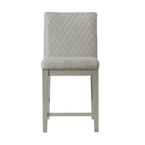 Marly Counter Side Chair W/ Diamond Back in Grey (2 Per Carton)