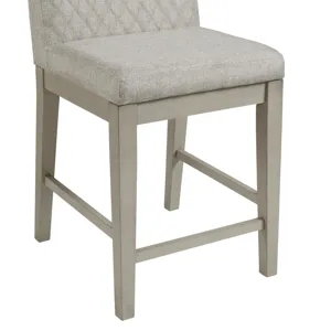 Marly Counter Side Chair W/ Diamond Back in Grey (2 Per Carton)