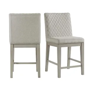 Marly Counter Side Chair W/ Diamond Back in Grey (2 Per Carton)