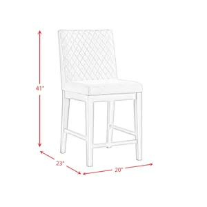 Marly Counter Side Chair W/ Diamond Back in Grey (2 Per Carton)