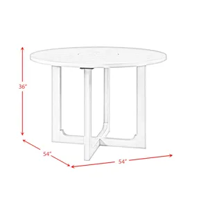 Marly Round Counter Table W/ Lazy Susan in Grey