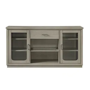 Marly Server W/ Glass Door & LED Light in Grey