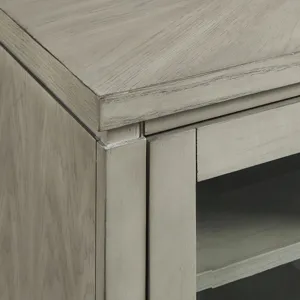 Marly Server W/ Glass Door & LED Light in Grey