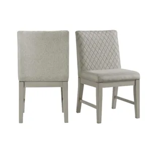 Marly Side Chair W/ Diamond Back in Grey (2 Per Carton)