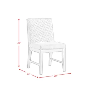 Marly Side Chair W/ Diamond Back in Grey (2 Per Carton)