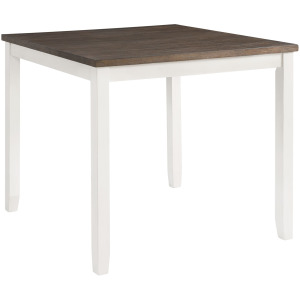 Martin 6 pc Counter Set (Table + 4 + Bench) (Dark Brown Top - White Base)