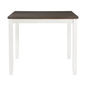 Martin 6 pc Counter Set (Table + 4 + Bench) (Dark Brown Top - White Base)