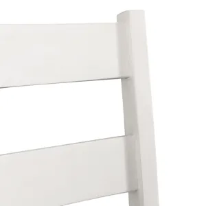 Martin Dining Side Chair with Black PU - White Finish  (2 Per Carton)