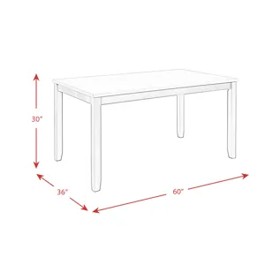 Martin 6 PC Dining Set (Black Base)