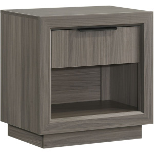 Martina 1-Drawer Nightstand in Grey