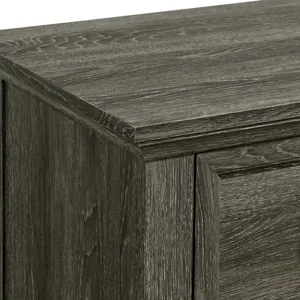 Matias Bedroom Set with Twin Headboard, Dresser, Mirror & Nightstand in Mocha Grey