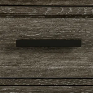 Matias Bedroom Set with Twin Headboard, Dresser, Mirror & Nightstand in Mocha Grey