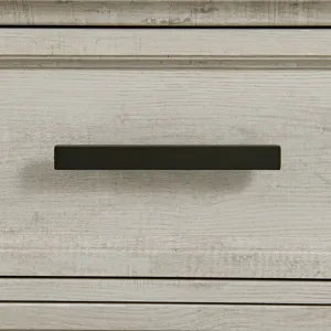 Matias Bedroom Set with Twin Headboard, Dresser, Mirror & Nightstand in White